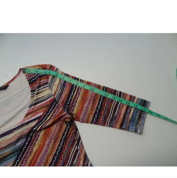 Peruvian Connection S Monserrato Maxi Long Viscose Stretch Dress Angled Slit - Picture 7 of 10